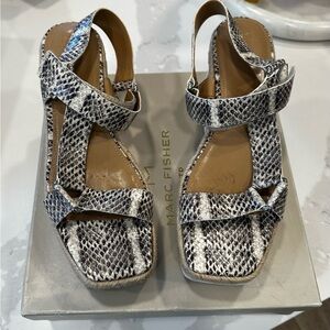 Marc Fisher Snakeskin Pattern Sandals